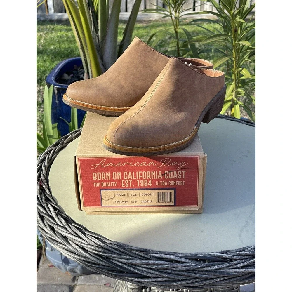 NEW With Box! American Rag Mule Slide. Segovia, Saddle, Woman's Size 9 . - Picture 1 of 4